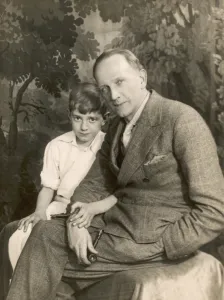 Books Prints: A. A. Milne with Christopher Robin