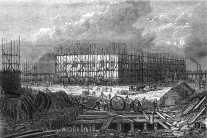 1867 Prints: Abbey Mills Pumping Station, London, 1867