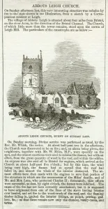 Disasters Prints: Abbots Leigh church after the fire