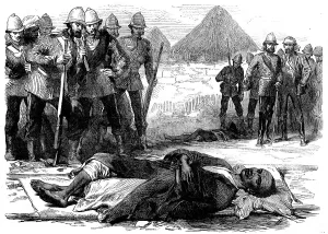 King Prints: Abyssinian War: King Theodore, as he lay dead at Magdala