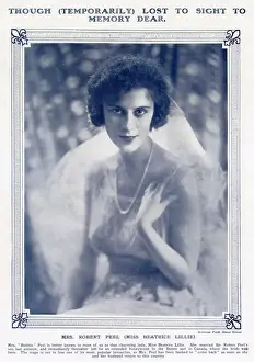 Marriage Prints: Actress Beatrice Lillie pictured in 1920 in The Tatler following her 1919 marriage to