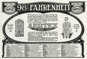 Shorts Prints: Advert for Aertex mens underwear 1907