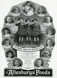 Suits Prints: Advert for Allenburys foods 1913