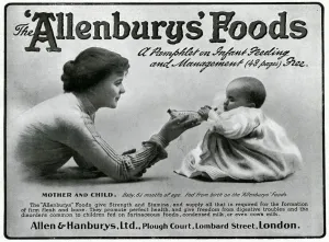 Feeding Prints: Advert for Allenburys infant feed 1905