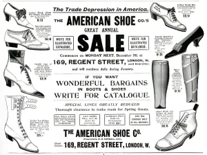 Regent Prints: Advert for American Shoe Company 1907