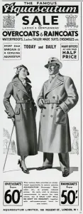 Gentlemens Prints: Advert for Aquascutum coats 1935