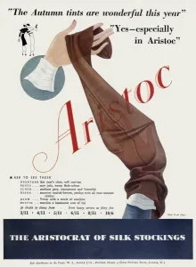 Silk Prints: Advert for Aristoc stockings 1934