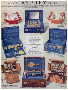 Asprey Prints: Advert for Asprey dressing case 1928