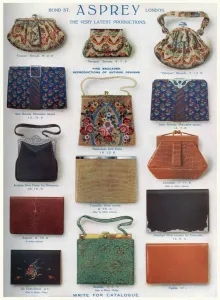 Asprey Prints: Advert for Asprey hand bags & clutches 1928