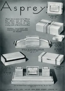 Asprey Prints: Advert for Asprey Mexican onyx articles 1937