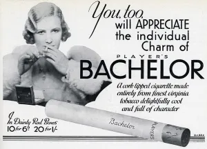 Tobacco Prints: Advert for Bachelor cigarettes 1932
