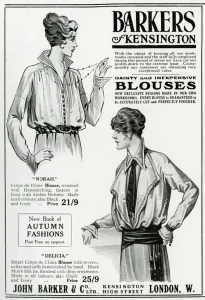 Hair Prints: Advert for Barkers blouses 1914