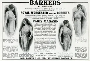 Undergarment Prints: Advert for Barkers corsets 1914
