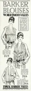 Crepe Prints: Advert for Barkers of Kensington blouses 1918