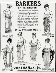 Undergarment Prints: Advert for Barkers of Kensington corsets 1914