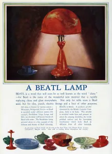Lamps Prints: Advert for Beatl table lamps 1930