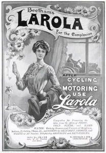 Protection Prints: Advert for Beethams Larola skin care 1905