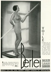 Belt Prints: Advert for Berlei womens underwear 1933