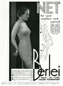 Belt Prints: Advert for Berlei womens underwear 1933
