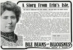Troubles Prints: Advert / Bile Beans 1906