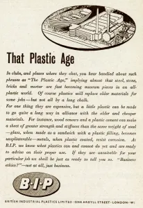 : Advert for British Industrial Plastic Limited 1943