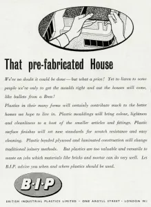 : Advert for British Industrial Plastic Limited 1943