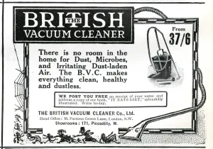 Homes Prints: Advert for The British Vacuum cleaner 1912