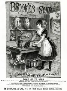 Soap Prints: Advert for Brookes Soap 1890 Advert for Brookes Soap 1890