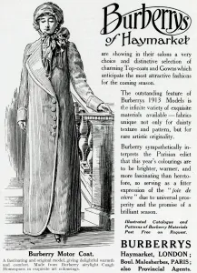 Loose Prints: Advert for Burberry motor-coat 1913