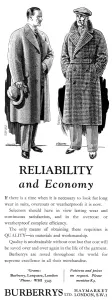 August Prints: Advert for Burberry overcoats 1940