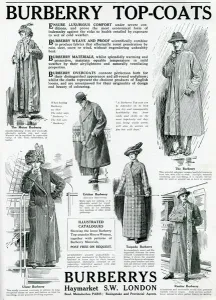 Loose Prints: Advert for Burberry smart topcoat 1913