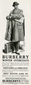 Overcoats Prints: Advert for Burberry winter coats 1924