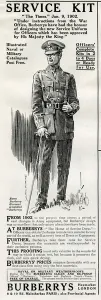 Quality Prints: Advert for Burberrys WWI service coats 1916