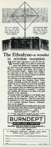 Cabinets Prints: Advert for Burndept - Ethodyne wireless 1925