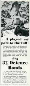 Operations Prints: Advert for buying Defence Bonds in WW2 1941