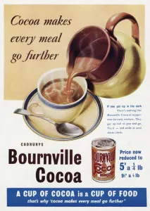 Ww Ii Prints: Advert for Cadburys Bournville Cocoa 1941