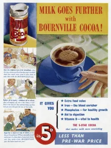 Ww Ii Prints: Advert for Cadburys Bournville Cocoa 1941