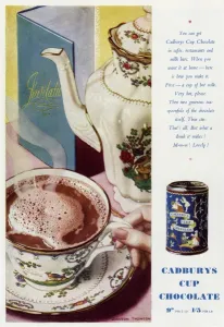 Cadbury Prints: Advert for Cadburys cup chocolate 1939
