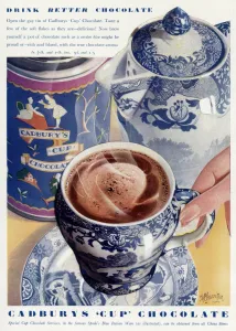 Pattern Prints: Advert for Cadburys cup chocolate