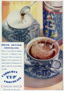 Pattern Prints: Advert for Cadburys cup chocolate