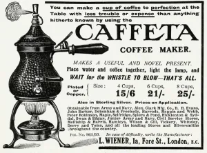 Lamp Prints: Advert for Caffeta coffee maker 1912