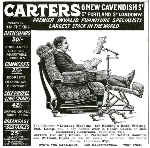 Communications Prints: Advert for Carters reading stands 1906