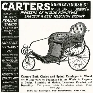 Wood Prints: Advert for Carters spinal carriage 1906