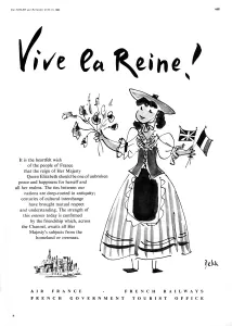 1953 Prints: Advert celebrating the coronation of Queen Elizabeth II