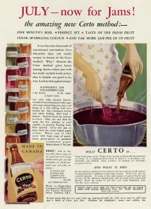 Fruit Prints: Advert for Certo for making home made Jam