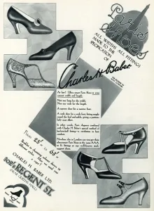 Regent Prints: Advert for Charles H. Baber ladies footwear 1929