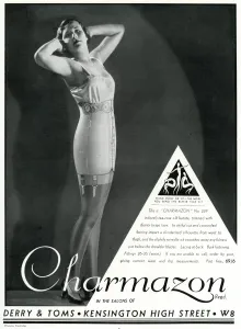 Silk Prints: Advert for Charmazon womens underwear 1933