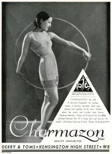 Silk Prints: Advert for Charmazon womens underwear 1933