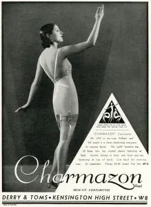 Silk Prints: Advert for Charmazon womens underwear 1933