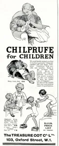 Wool Prints: Advert for Chilprufe childrens wear 1934